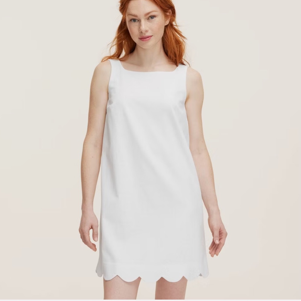 M - Kate spade x target scalloped mini shift dress - white